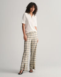 Pantaloni a quadri a vita bassa e gamba dritta