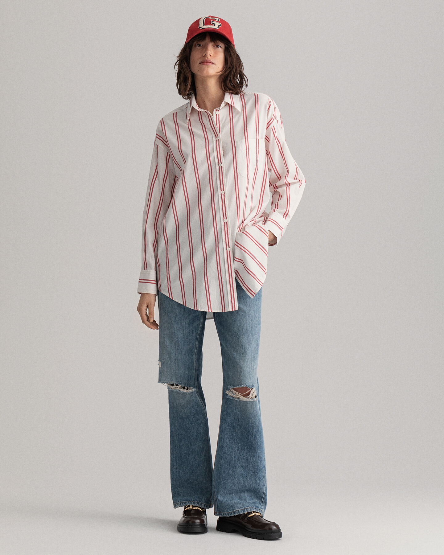 Camicia a righe oversize