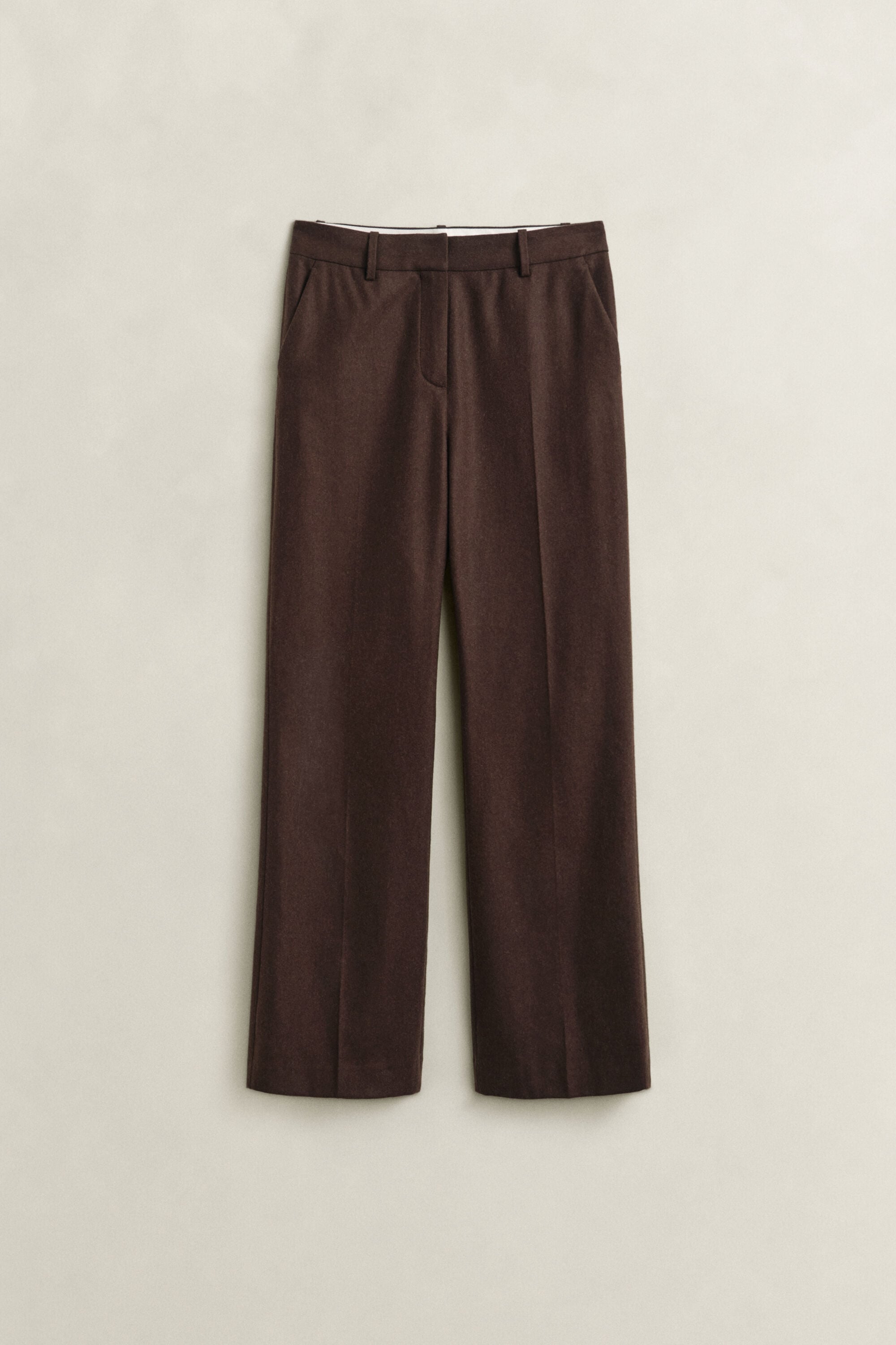 Pantaloni slim svasati in flanella