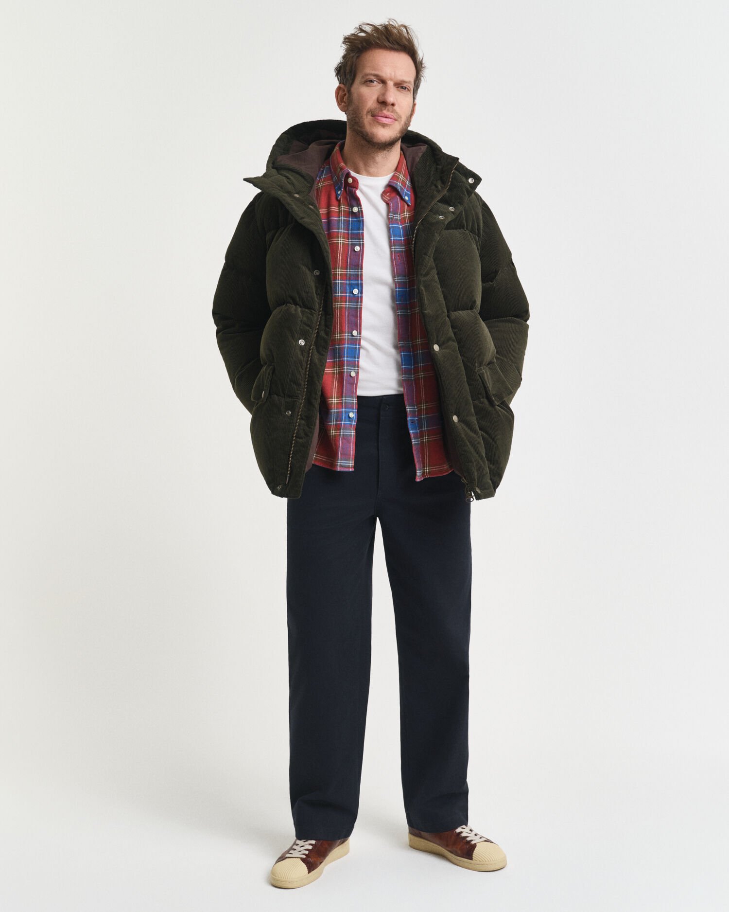 Camicia in twill a quadri relaxed fit