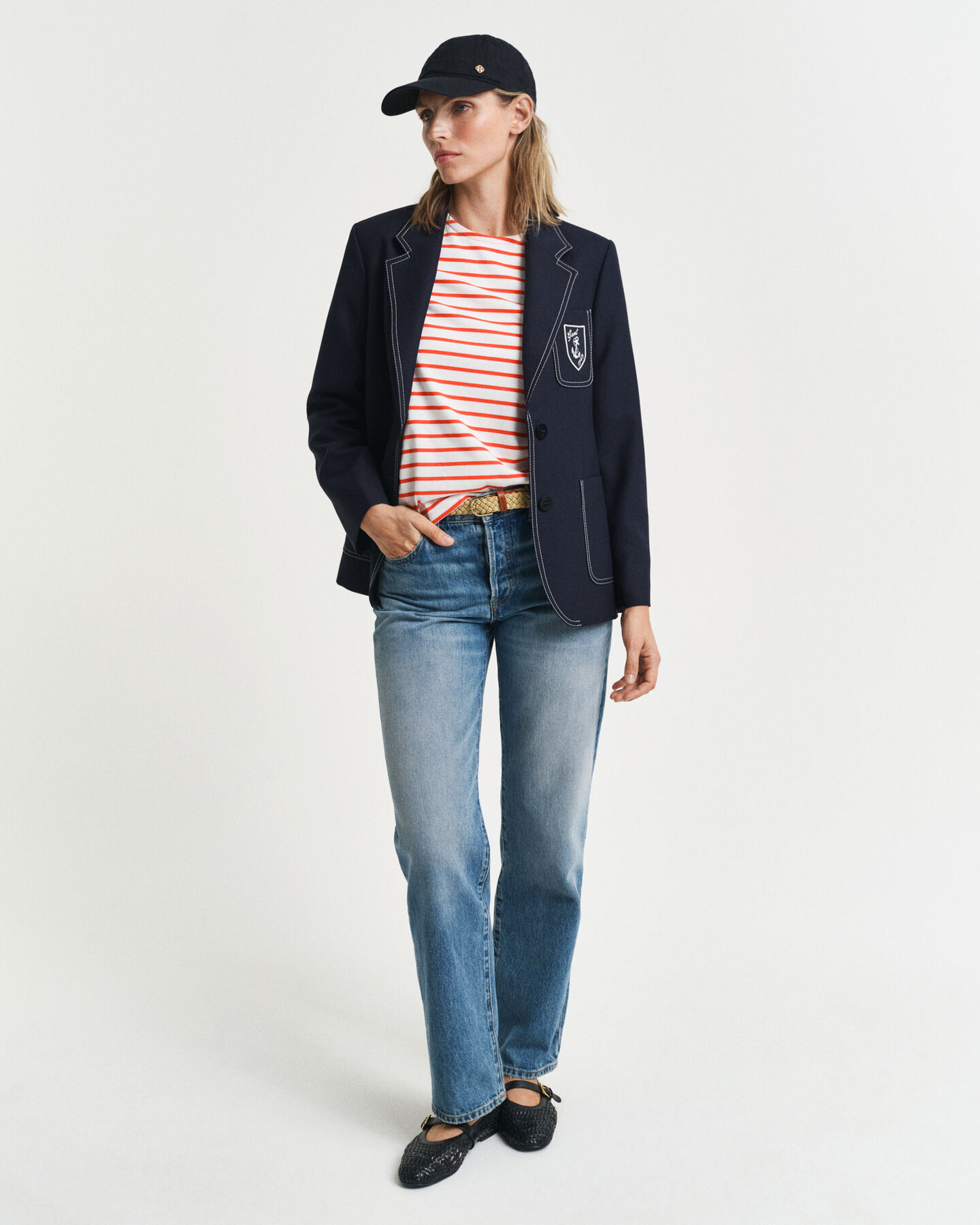 T-shirt Breton con maniche a 3/4