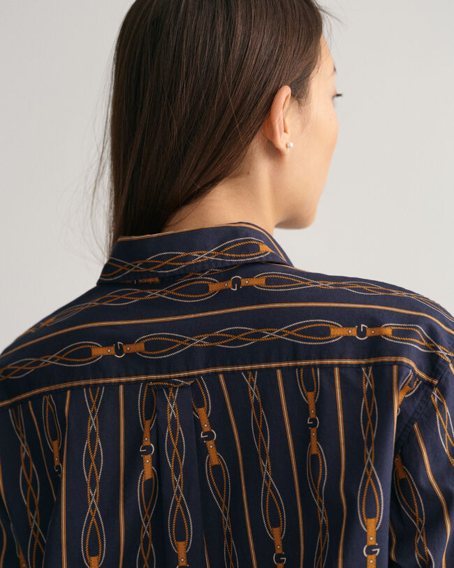 Camicia in voile di cotone Rope a righe relaxed fit