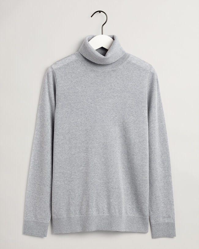 Maglia con collo alto in lana merino lavabile