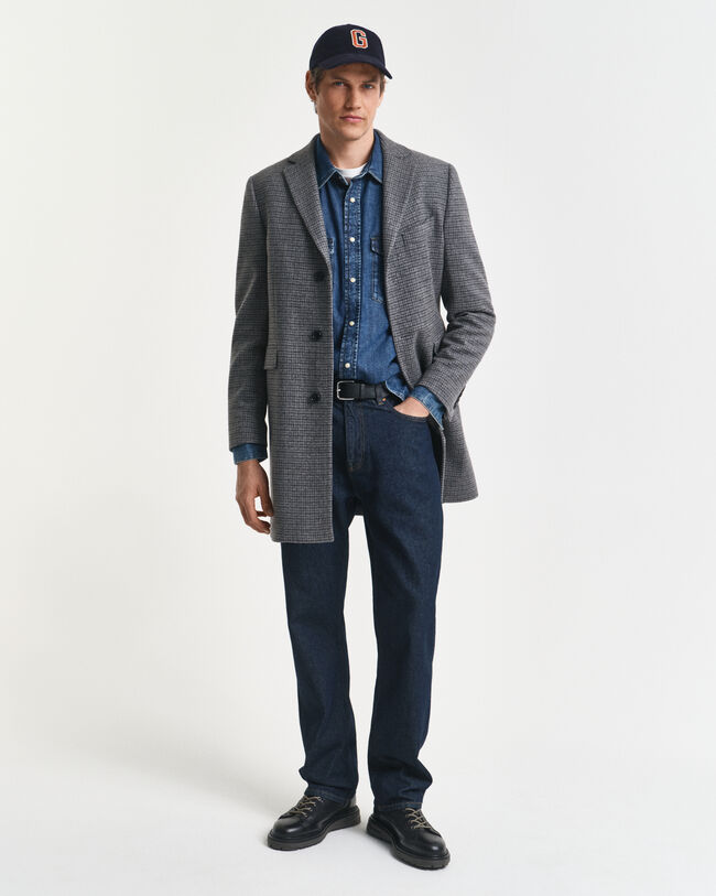 Cappotto in lana bicolore