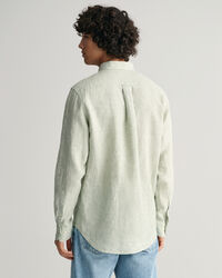 Camicia di lino a righe regular fit