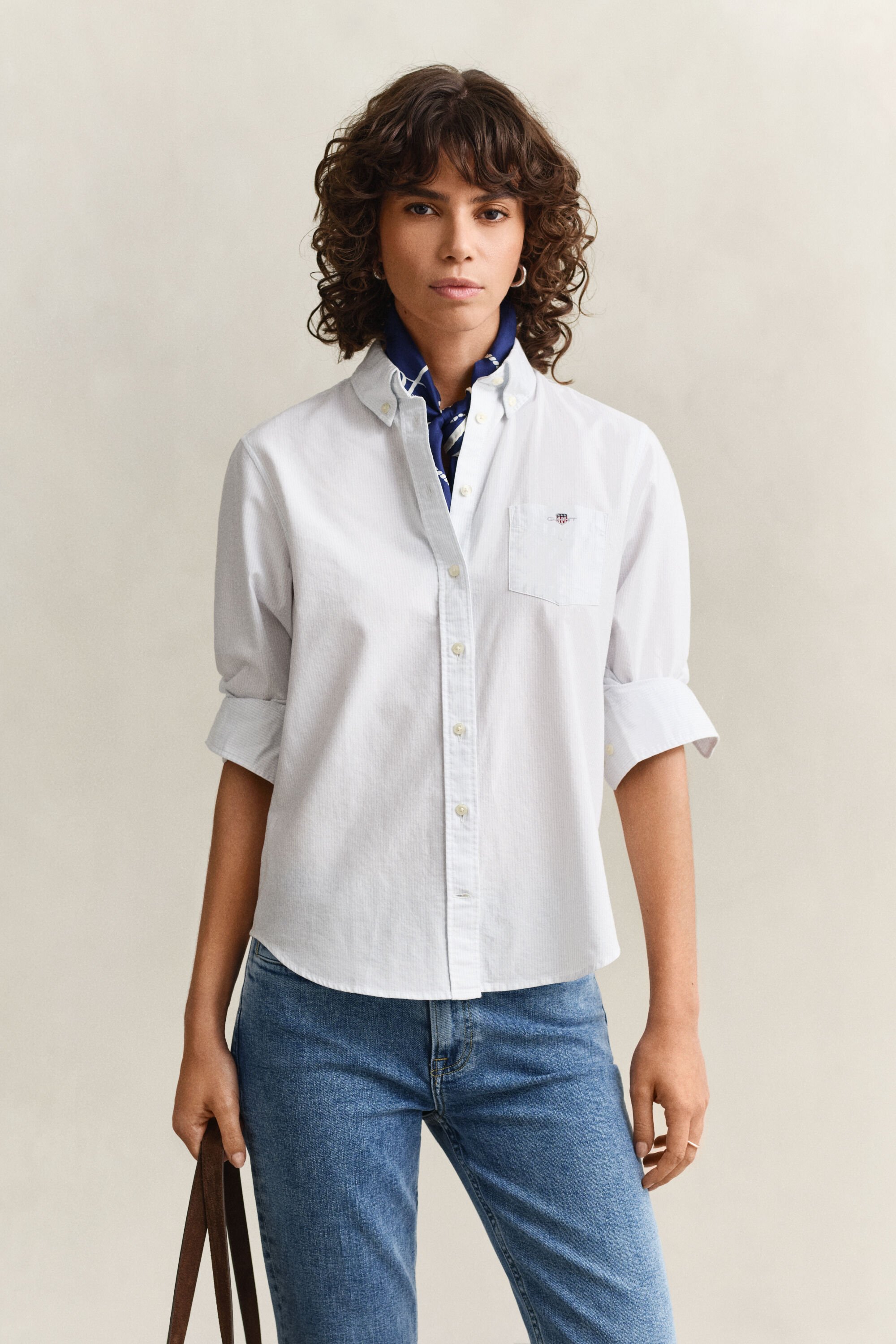 Camicia Oxford classica a righe regular fit
