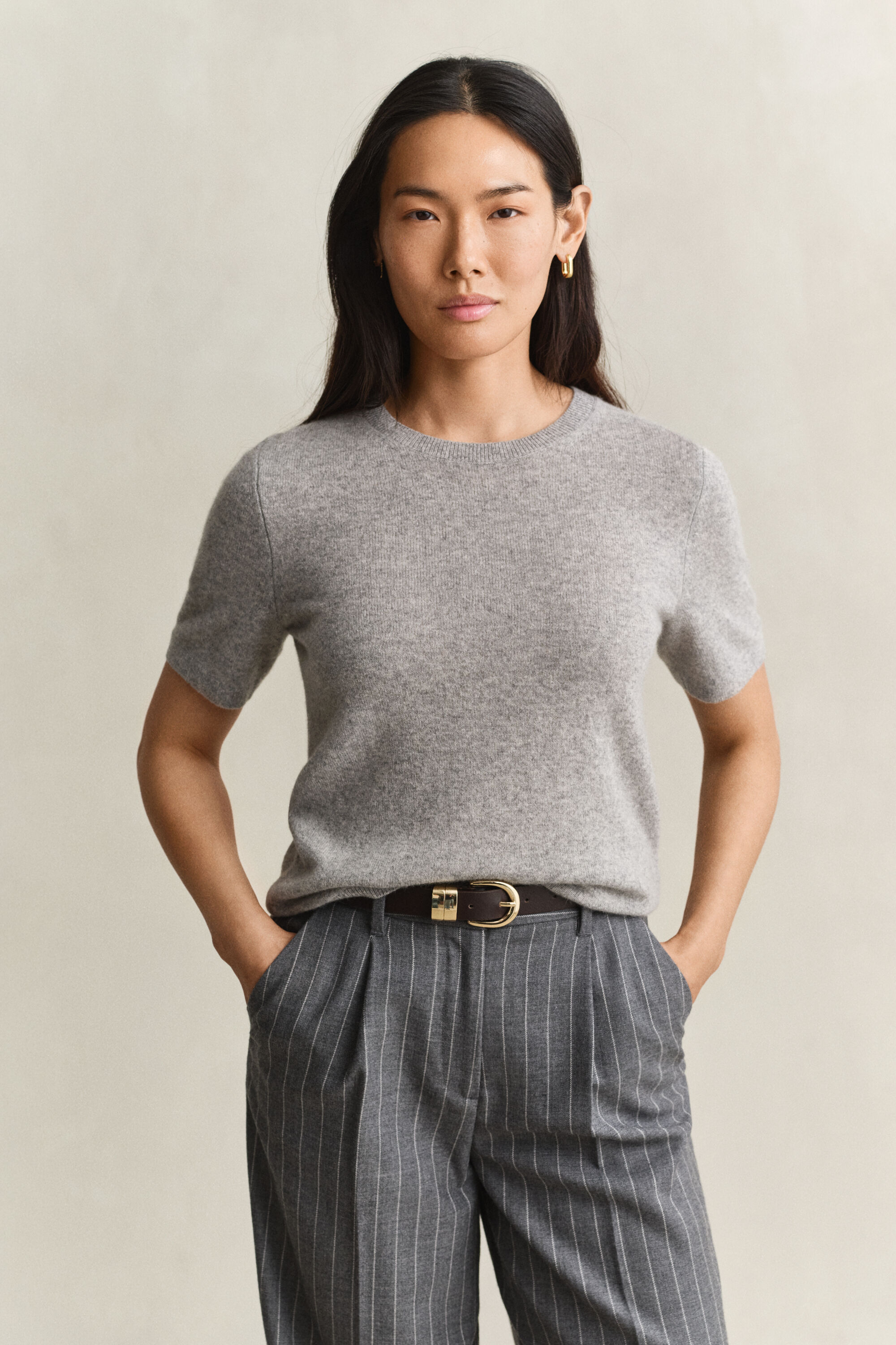 Maglia a maniche corte in cashmere