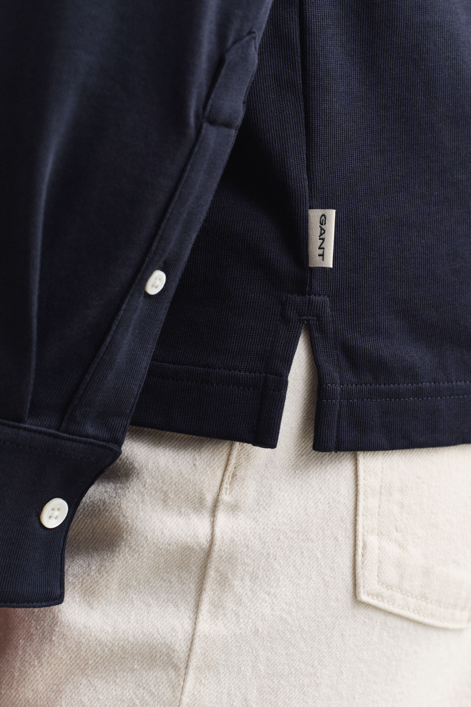 Polo maniche lunghe in cotone Pima