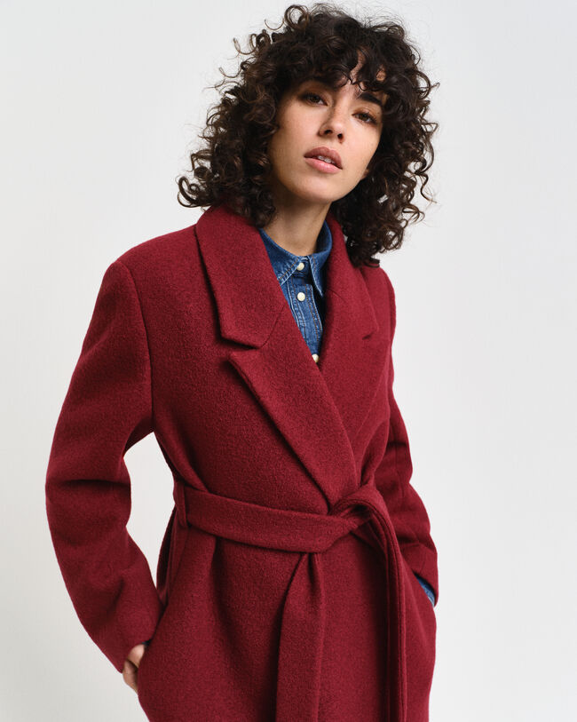 Cappotto a vestaglia in rilievo