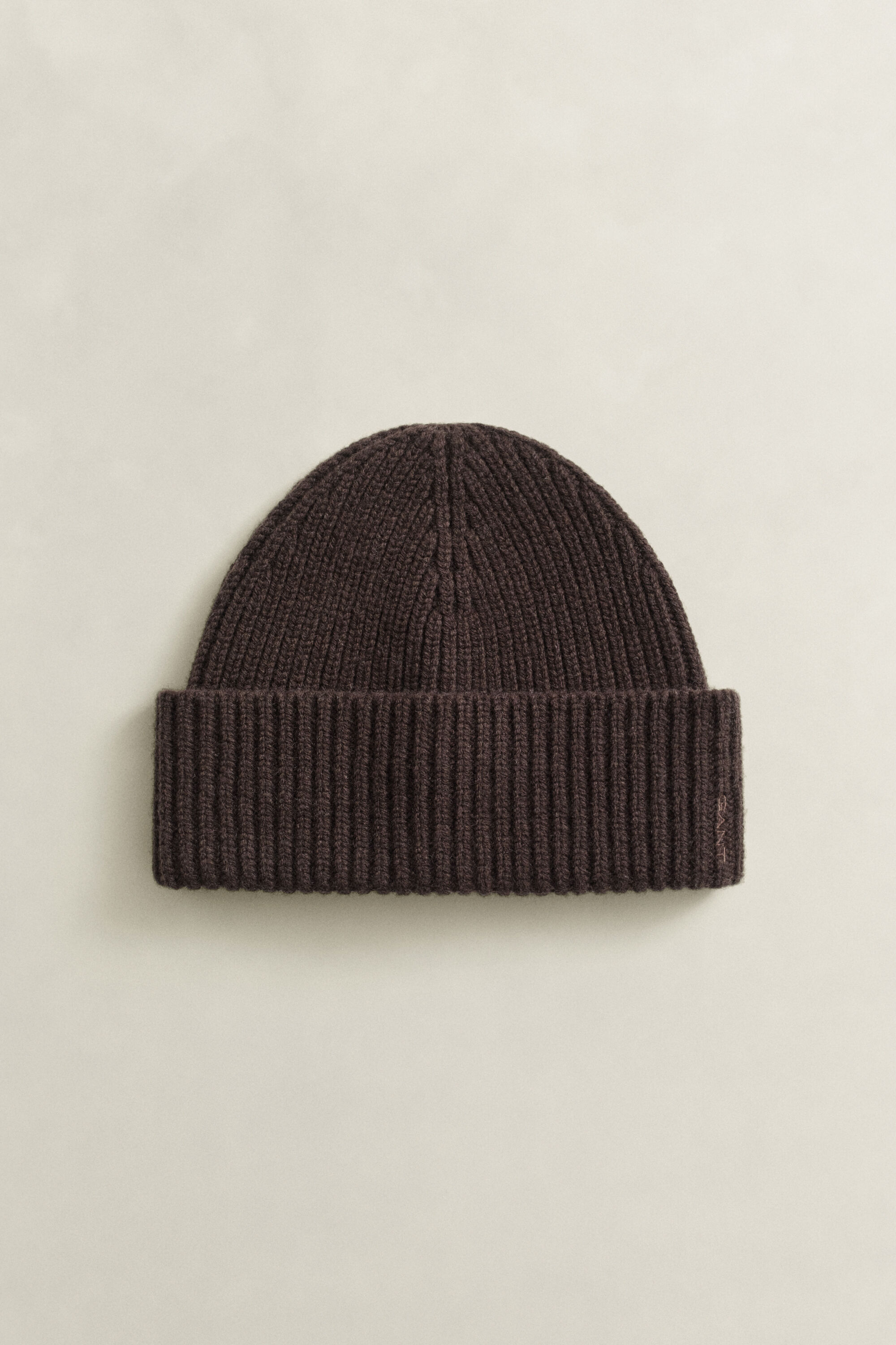 Berretto a coste in lana misto cashmere