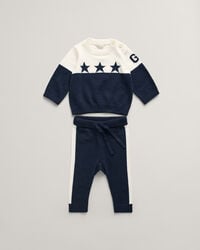 Set lavorato a maglia stelle e G Baby