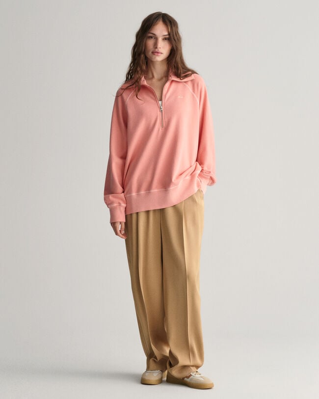 Felpa con zip corta Sunfaded