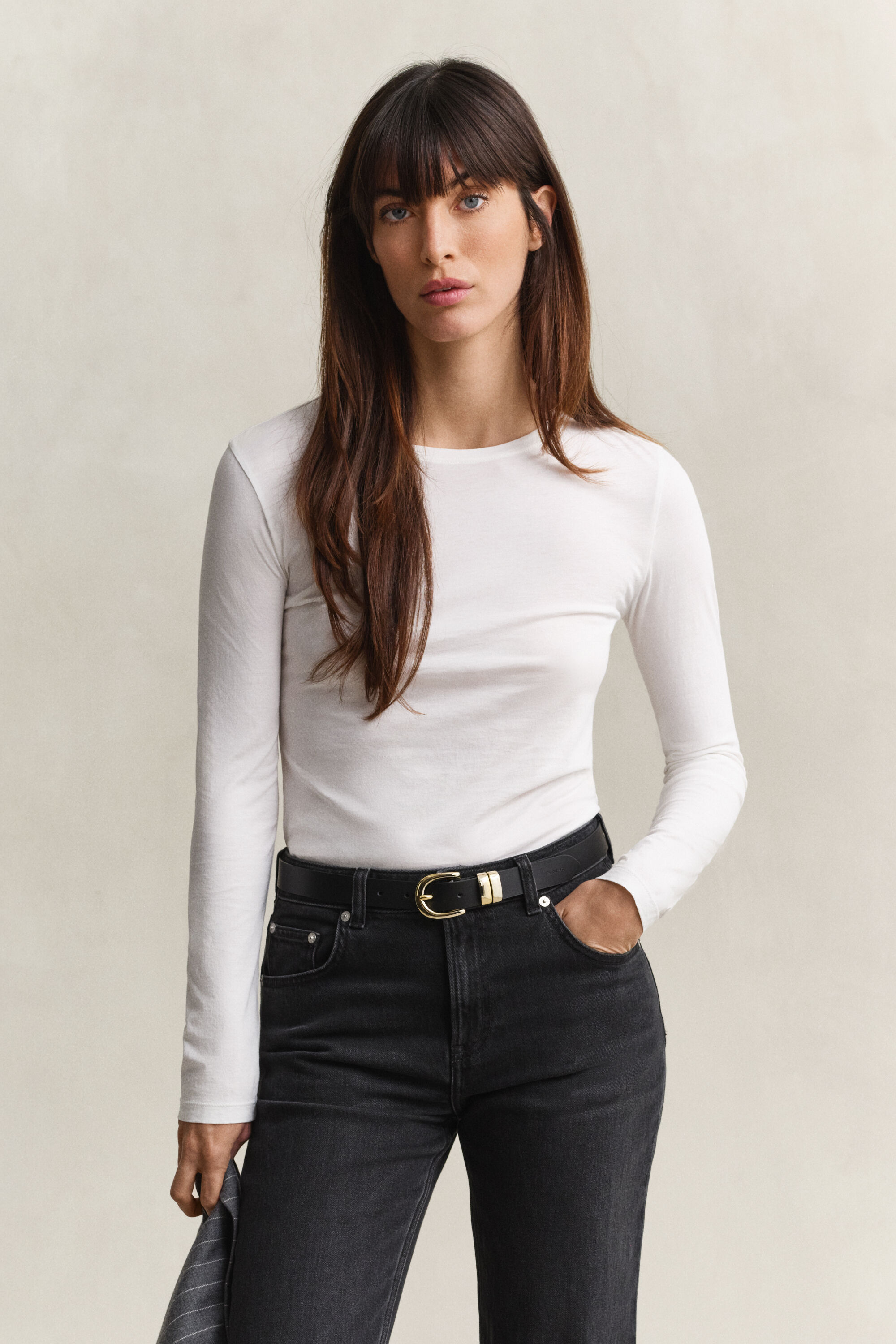 T-shirt a maniche lunghe in cotone leggero