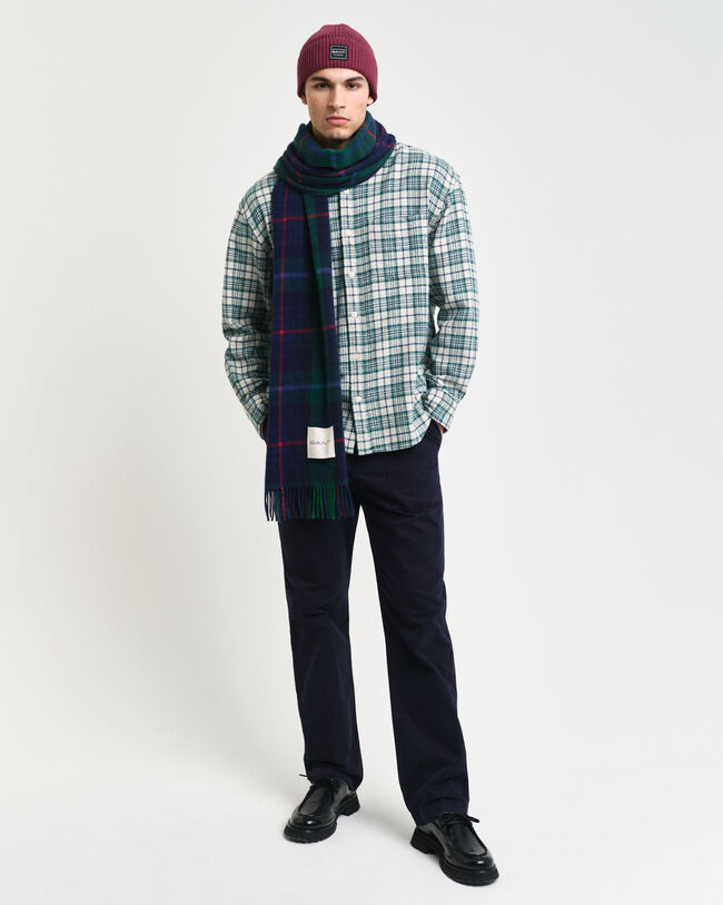 Camicia a quadri testurizzata oversize