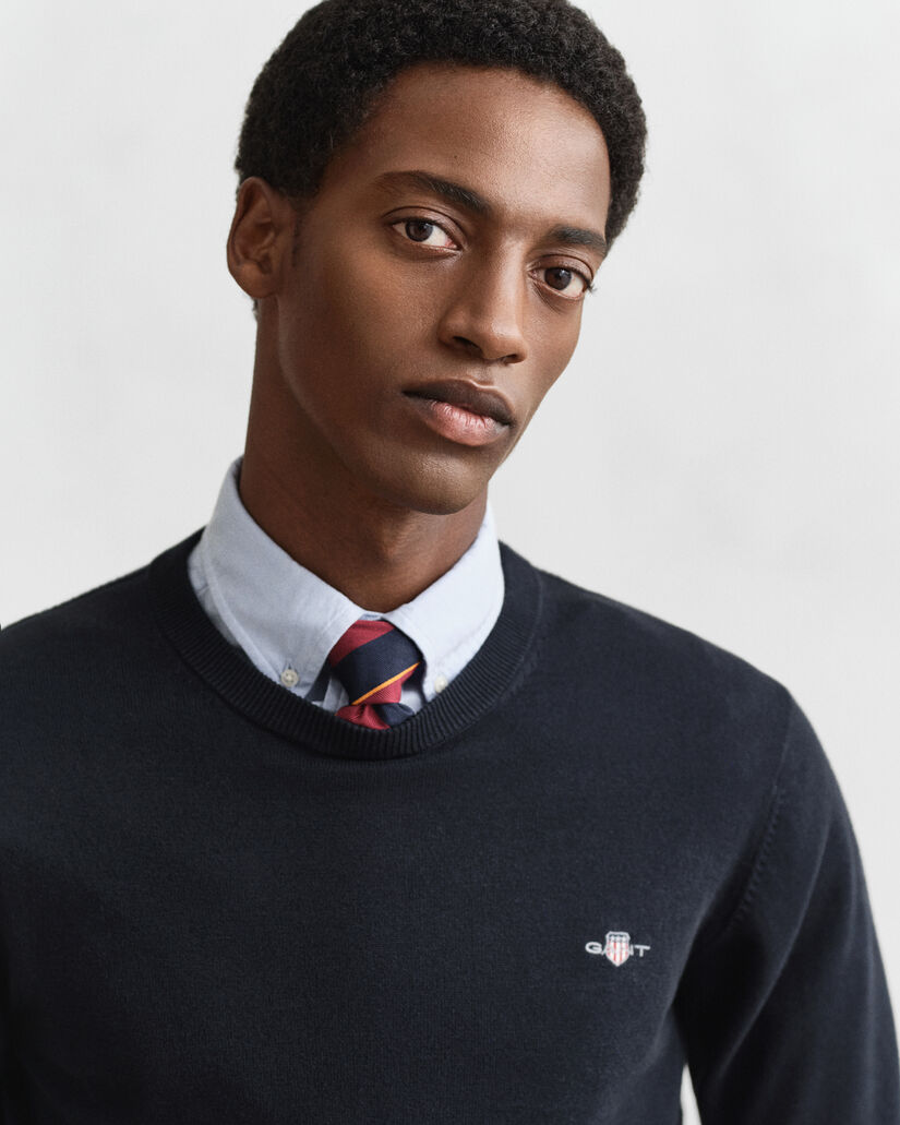 Maglia girocollo in cotone classico