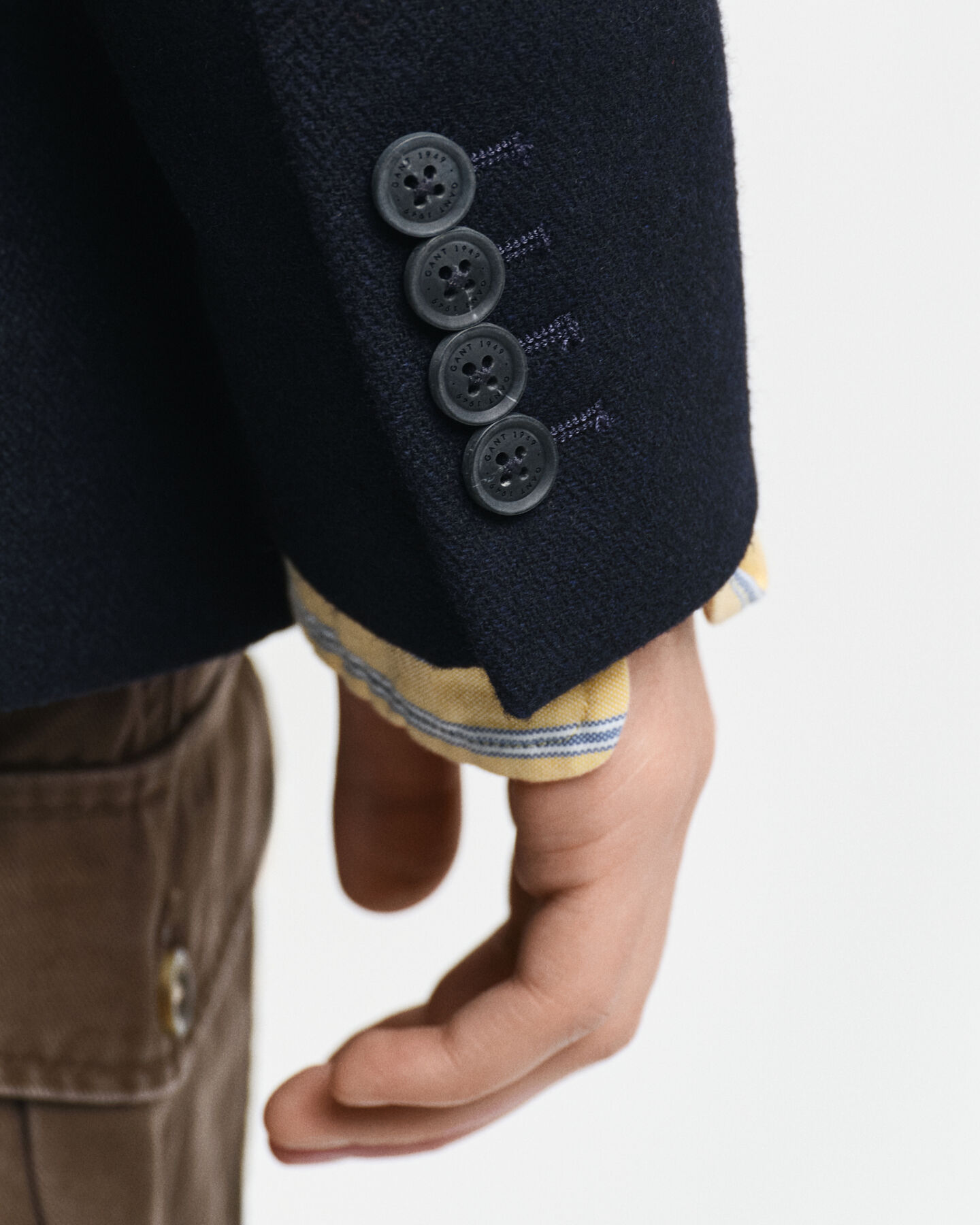 Blazer da abito con motivo a spina di pesce