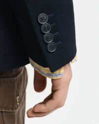 Blazer da abito con motivo a spina di pesce