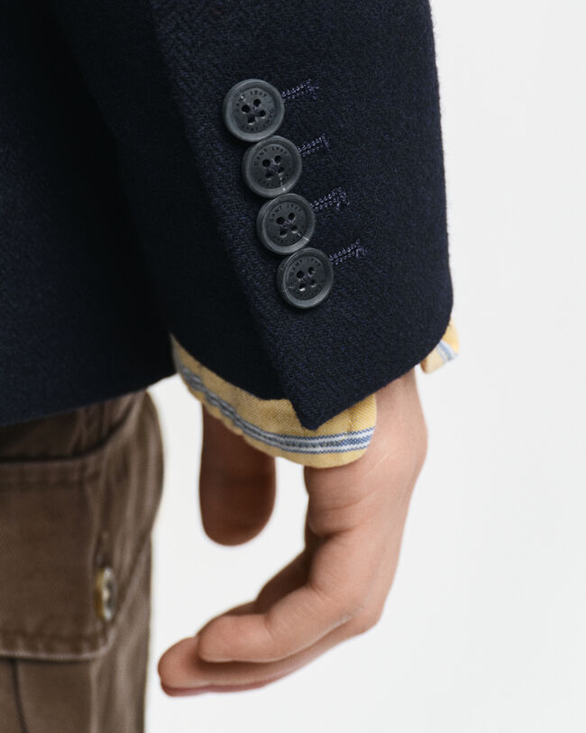 Blazer da abito con motivo a spina di pesce