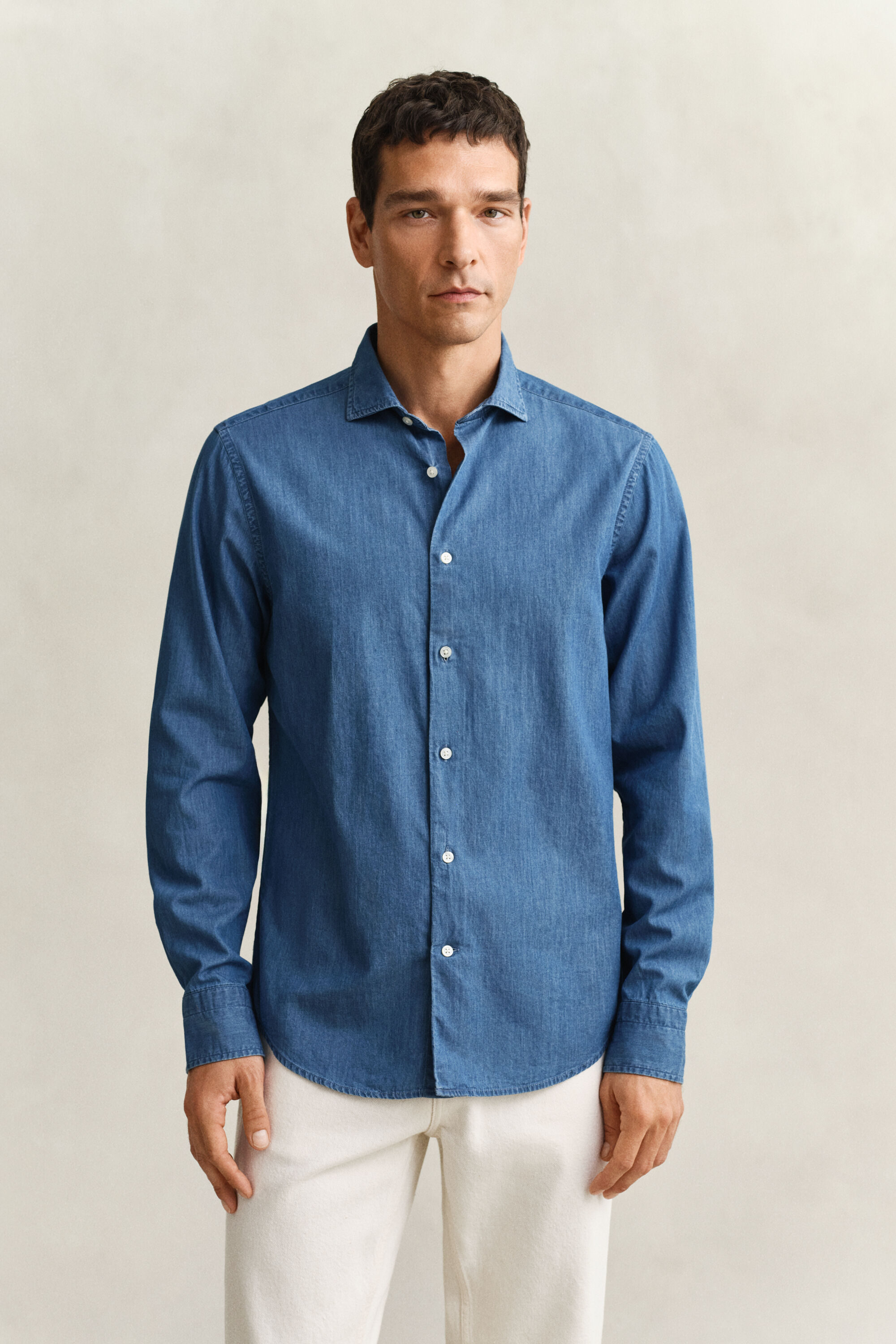 Camicia in twill Indigo