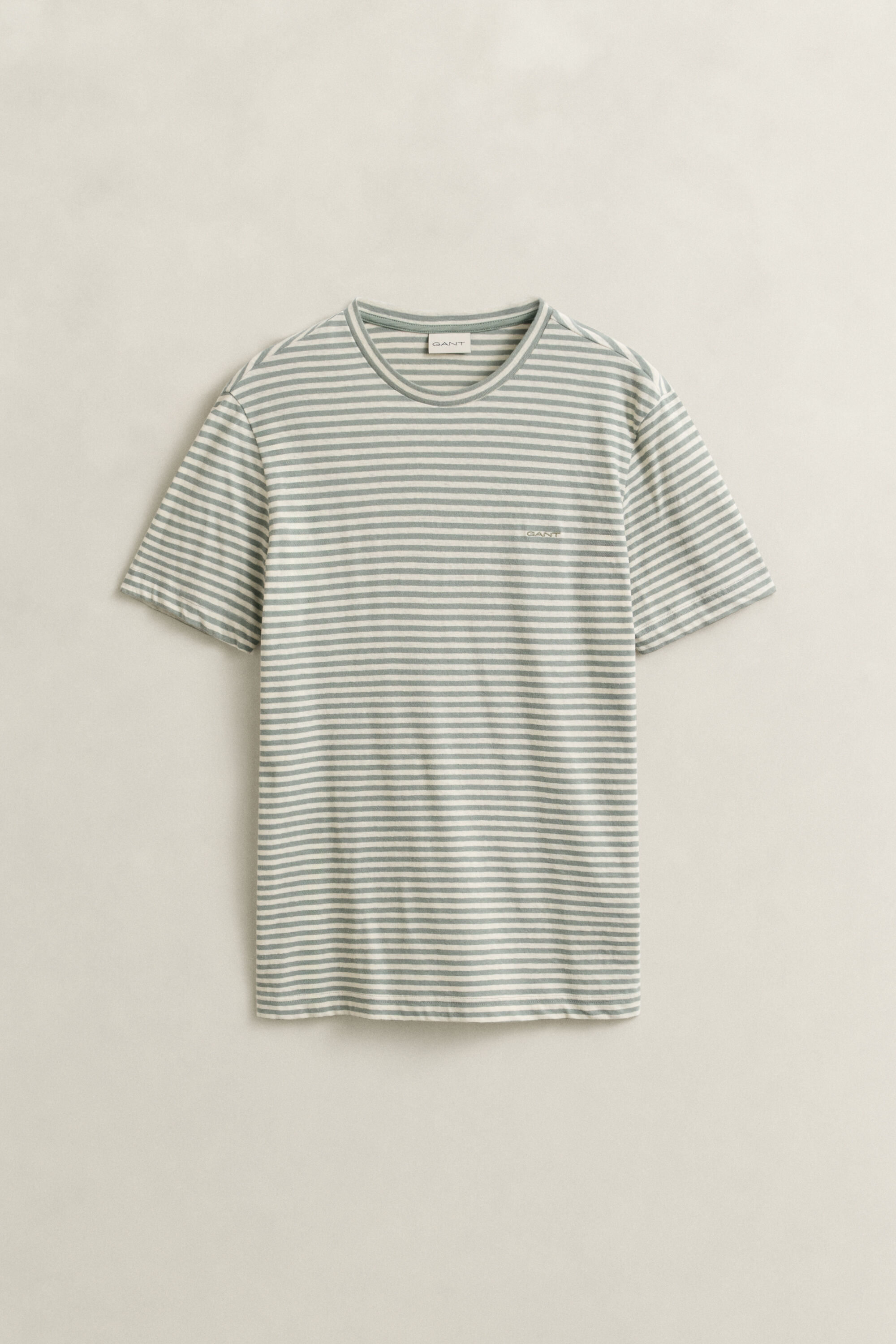 T-shirt in lino e cotone a righe