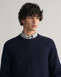 Maglia girocollo testurizzata