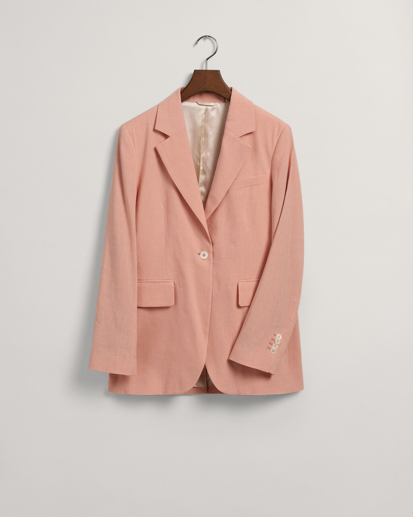 Blazer di lino elasticizzato regular fit