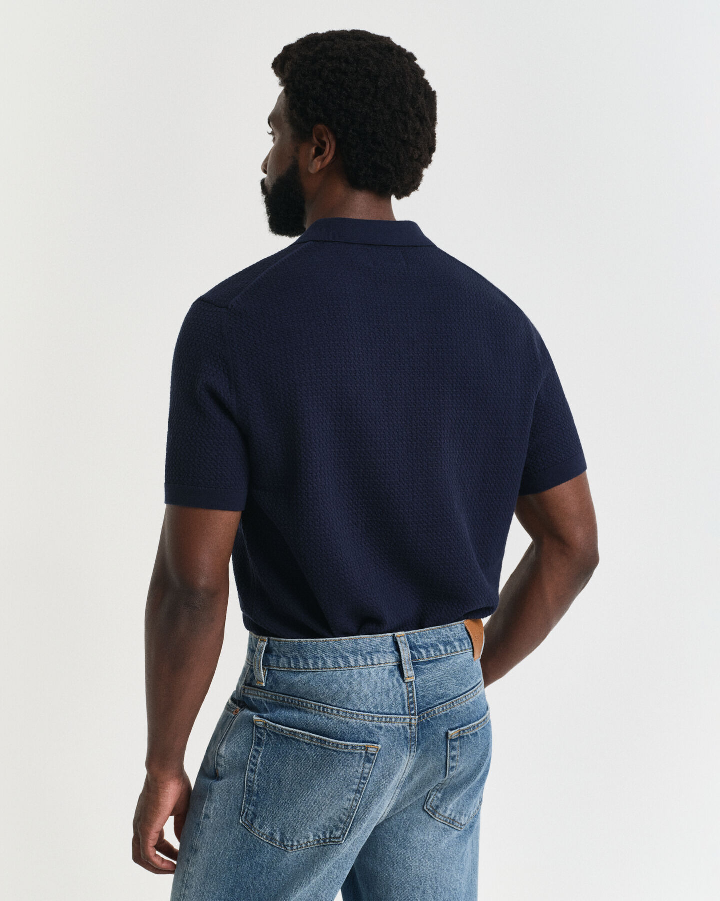 Polo in cotone Textured