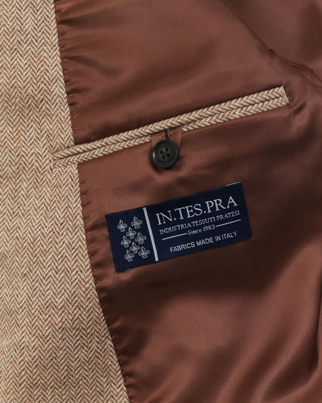 Blazer da abito con motivo a spina di pesce