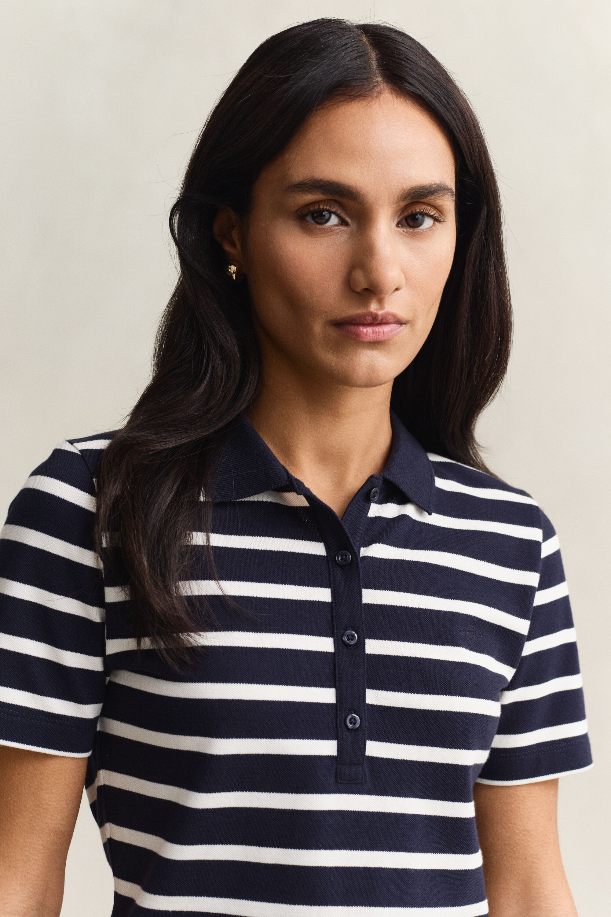 Polo a righe in piqué
