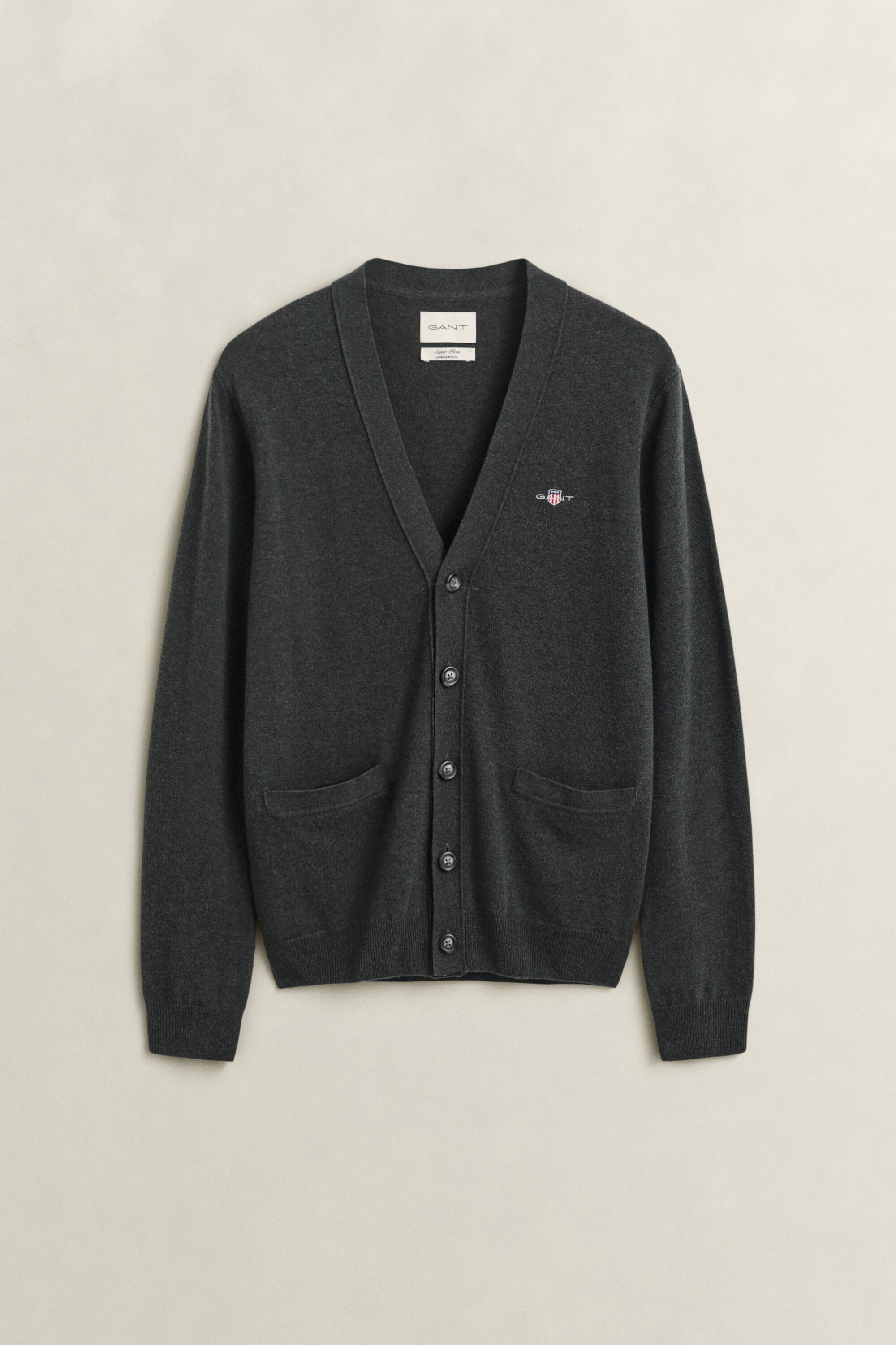 Cardigan con scollo a V in lana d’agnello