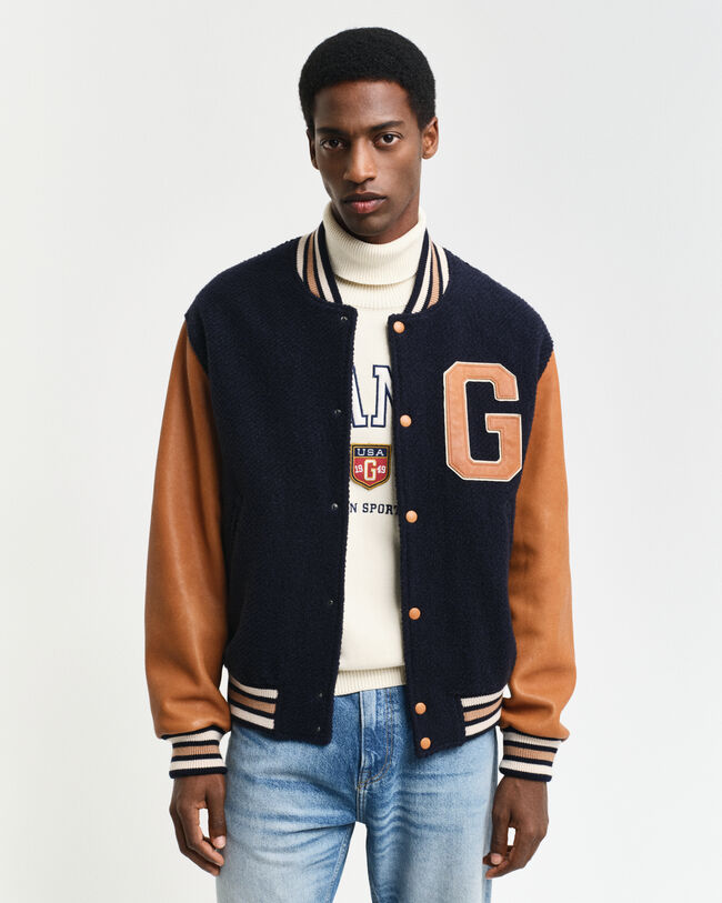 GANT Varsity Jacket in lana e pelle