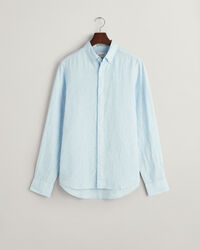 Camicia di lino pied de poule slim fit