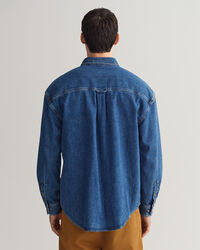 Camicia in twill di denim oversize