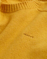 Maglia girocollo in lana con spalla a sella