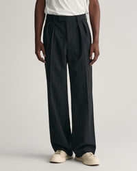 Pantaloni da abito gessati con pinces