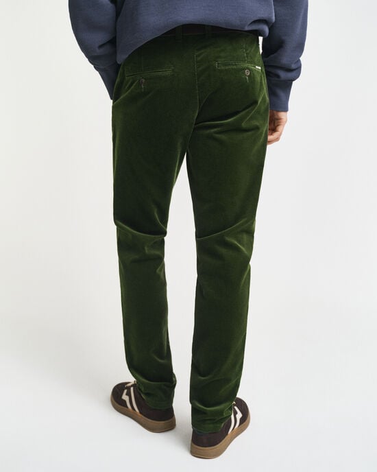 Pantaloni chino in velluto a coste slim fit