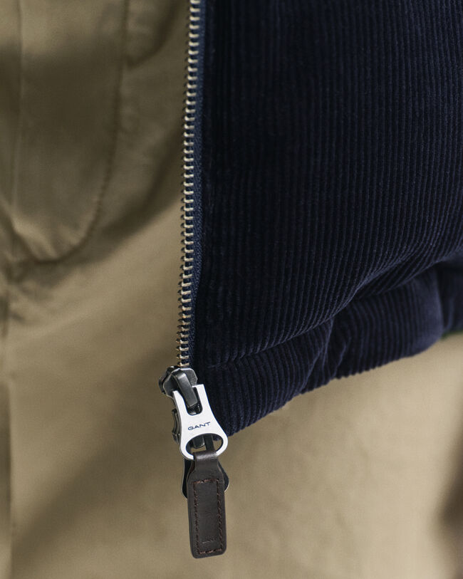 Piumino in velluto a coste