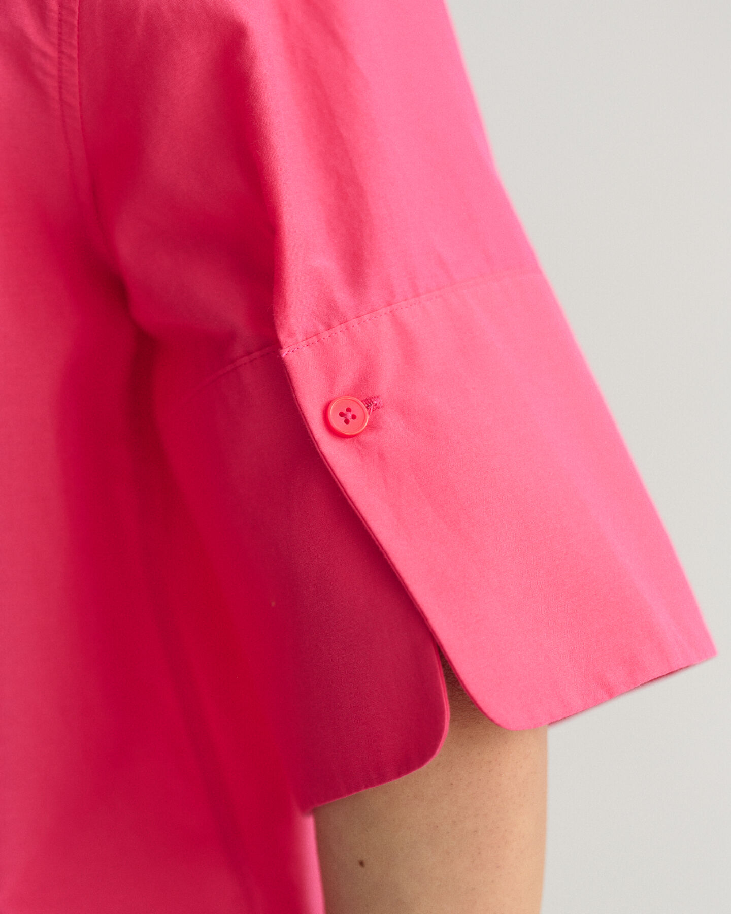 Camicia in misto cotone-seta a maniche corte relaxed fit