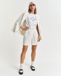 Pantaloncini di lino gessati