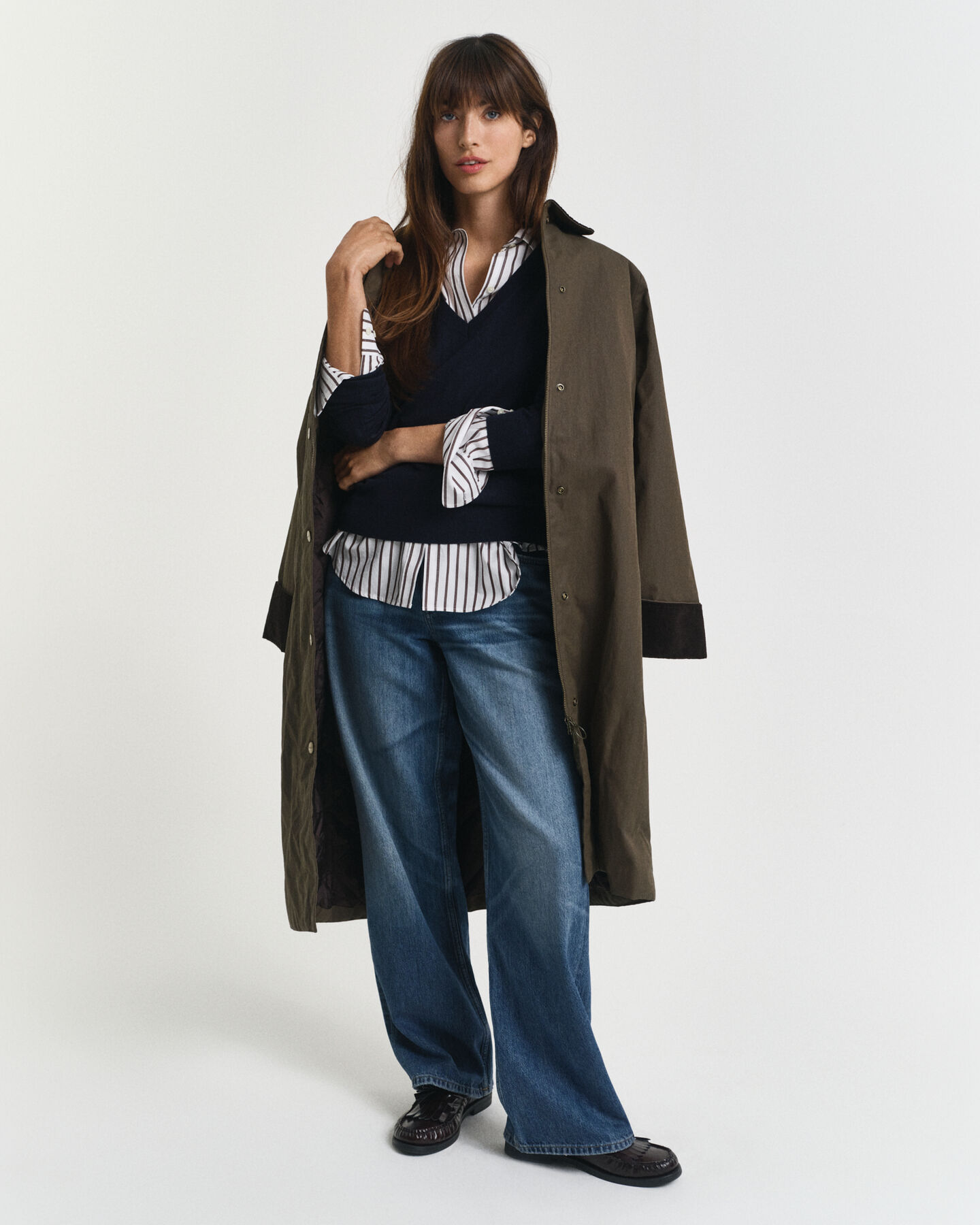 Maglia con scollo a V in finissima lana merino