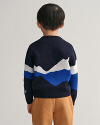 Maglia girocollo in jacquard Alpine Kids
