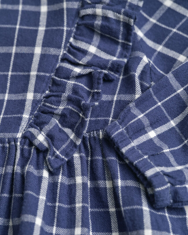 Abito con volant in flanella a quadri Baby Girls