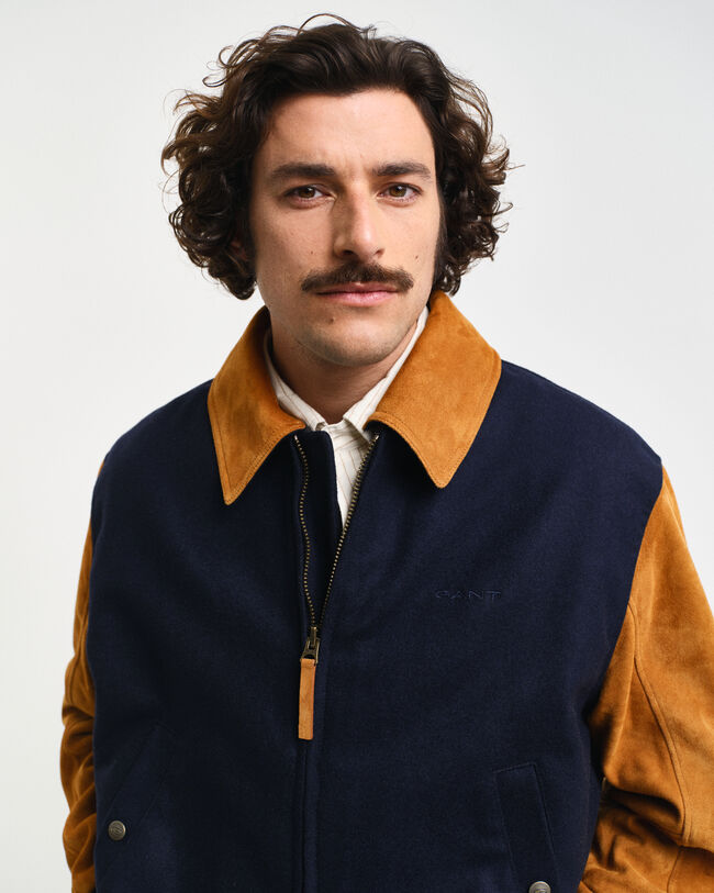 Mix GANT Varsity Jacket in lana e camoscio