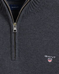 Maglia Casual in cotone con zip corta