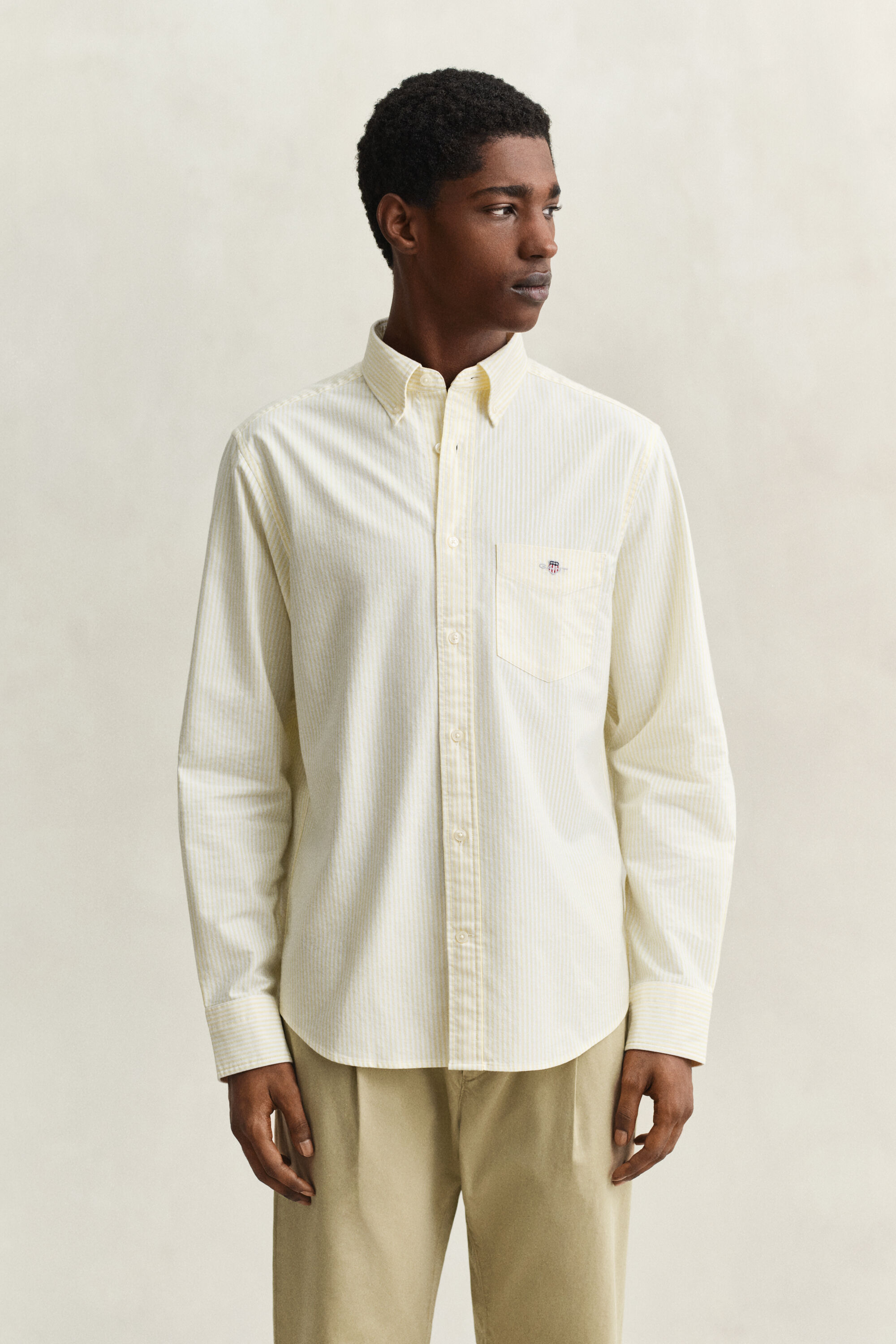 Camicia Oxford classica a righe Banker