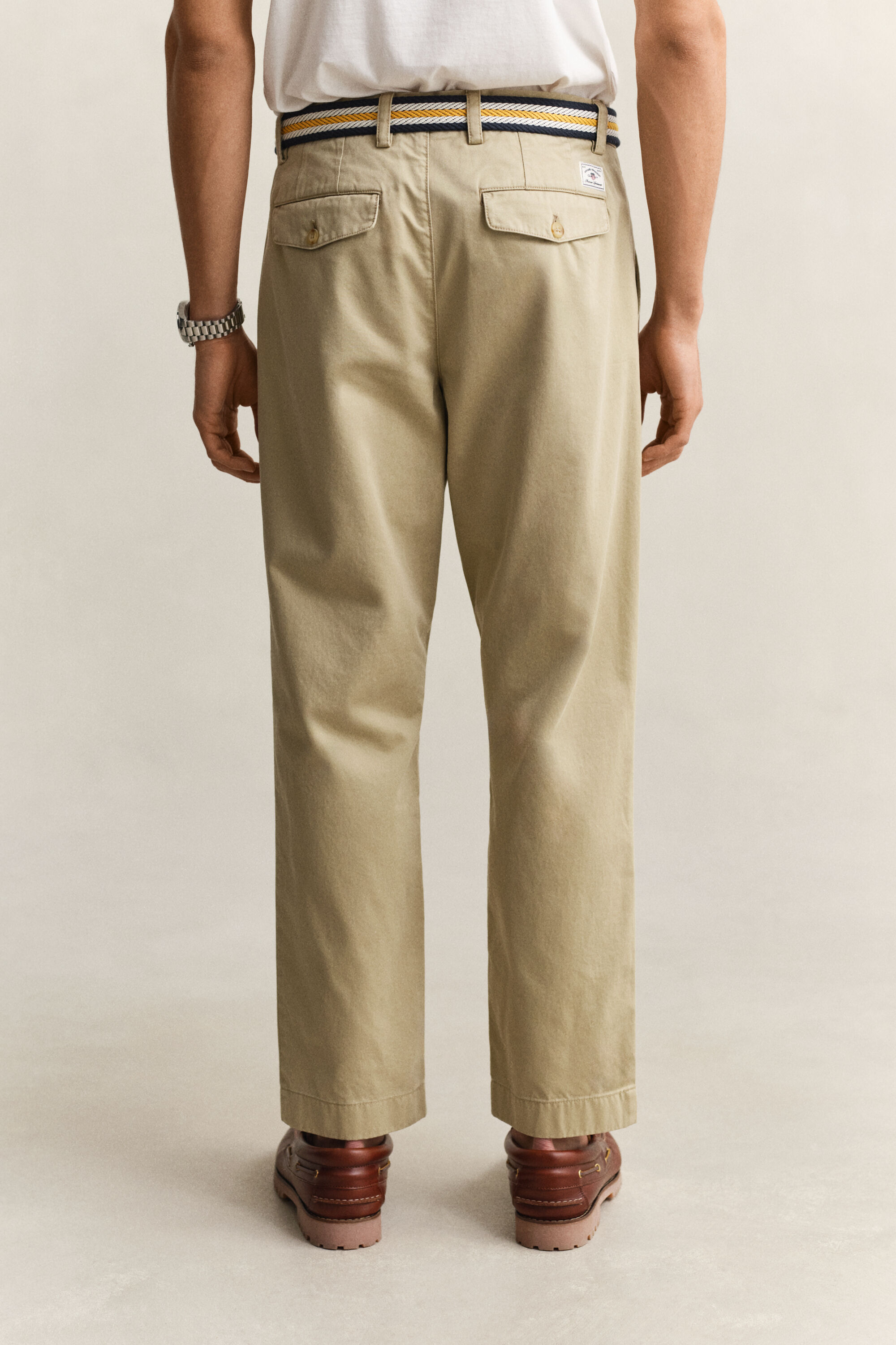 Pantaloni chino in twill di cotone regular fit