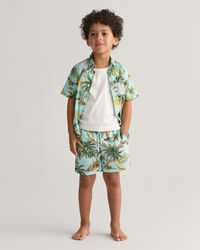 Boys Hawaiian Print Swim Shorts