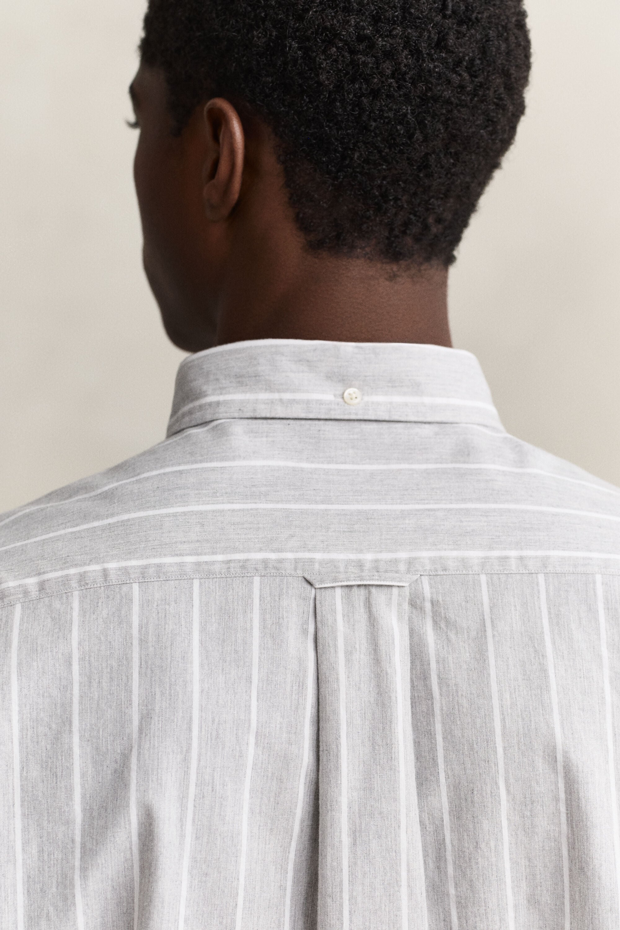 Camicia in popeline mélange a righe