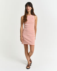 Abito in jersey a righe a canotta