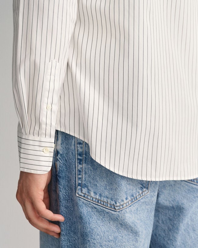 Camicia formale gessata slim fit